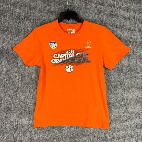 Clemson University‎ Shirt Mens M 2015 Orange Bowl Adidas Football Short-Sleeve - Picture 1 of 8